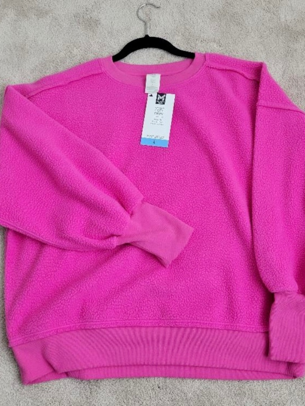 MEMBER’S MARK WOMEN'S COZY CREW SWEATSHIRT SIZE LARGE PINK